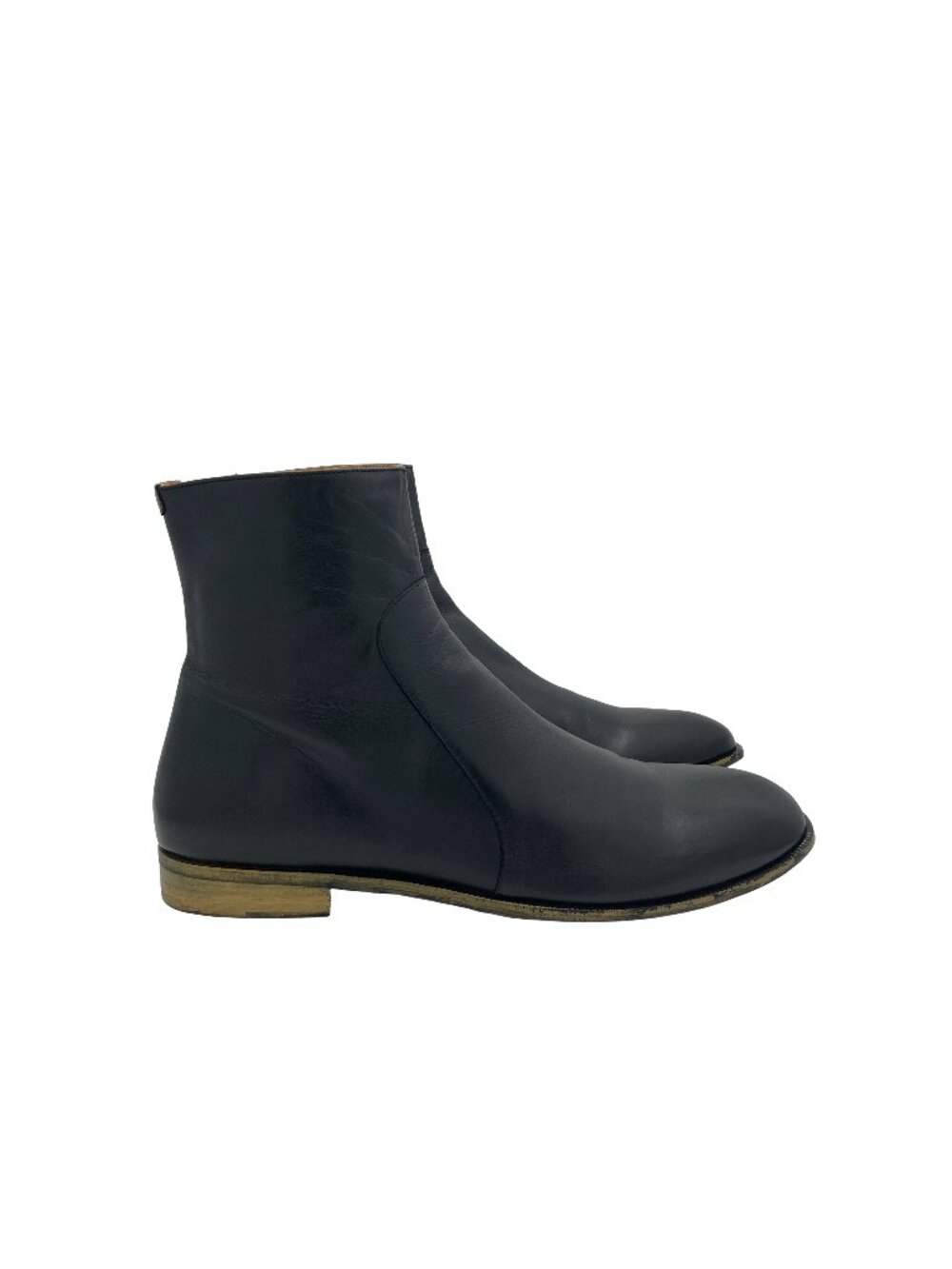 MAISON MARTIN MARGIELA LINE 22 MENS REPLICA CHELSEA BLACK LEATHER BOOTS 45 EU 12